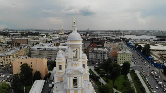 Aerial view St. Vladimir's Cathedral. Petrogradsky District Saint-Petersburg