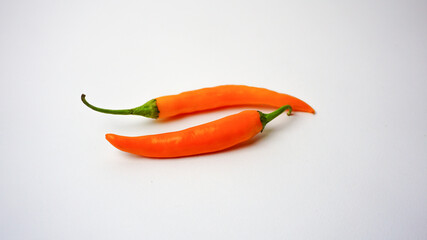 Chili on the White Background..