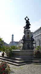 Fototapeta na wymiar Herkulesbrunnen Augsburg