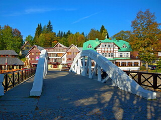 Czech Republic-White Bridge on the river Elbe in Spindleruv Mlyn