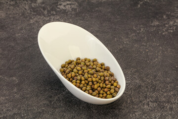 Vegetarian cuisine - dry green lentil