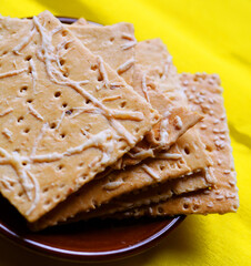 cracker biscuits close up