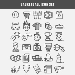 basketball icon set
