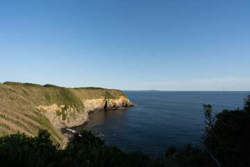 Fototapeta na wymiar 半島の先端の海の風景
