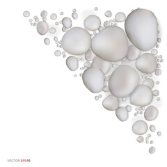 Gravel stone for decorate. Natural object for landscape design. Vector.