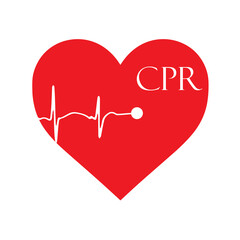 heart cpr medical icon vector design	