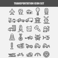 transportation icon set
