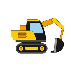 Construction Vehicle Vector Design Illustration