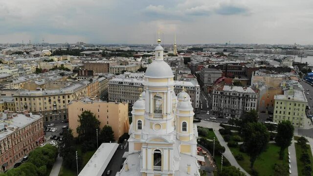 Aerial view St. Vladimir's Cathedral. Petrogradsky District Saint-Petersburg