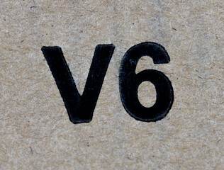 V6 the sign is black printed on grey paper