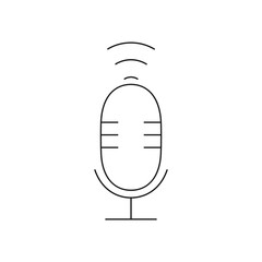 Microphone line icon vector illustration