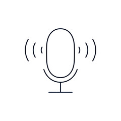 Microphone line icon vector illustration