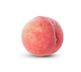 peach fruit isolated on white background.