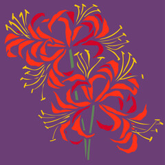 ひがんばな（背景つき）