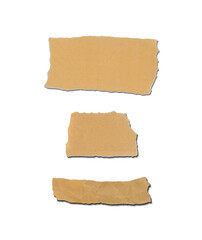 Collection of Recycled paper,crumpled paper,unfolded piece paper on white background