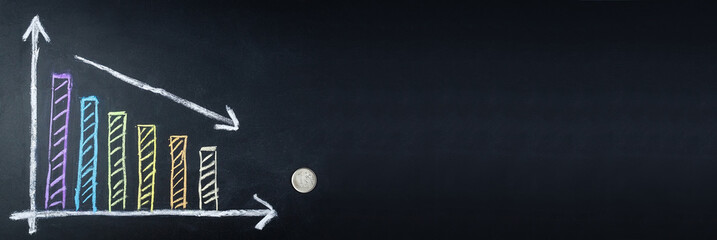 business chart fall of ruble