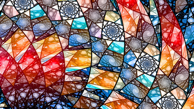 Colorful stained-glass background
