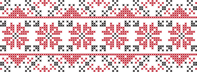 embroidered Ukrainian national pattern crossembroidered cross ukrainian slavic national pattern on transparent background