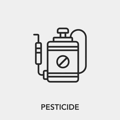 pesticide icon vector. Linear style sign for mobile concept and web design. pesticide symbol illustration. Pixel vector graphics - Vector.	
