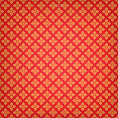 Thai pattern background of flower element. Asian traditional art design. Vector.