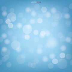 Blue bokeh. Abstract light blurred bokeh for background. Vector.