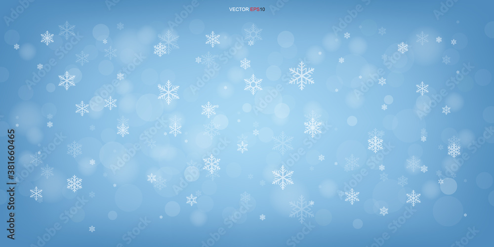 Aufkleber blue bokeh. abstract light blurred bokeh for background. vector.