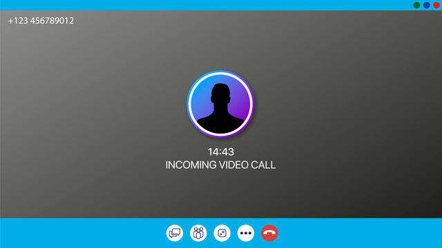 video call screen template. Vector illustration