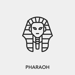 pharaoh icon vector. Linear style sign for mobile concept and web design. pharaoh symbol illustration. Pixel vector graphics - Vector.	