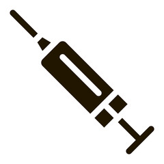 Drug Syringe glyph icon vector. Drug Syringe Sign. isolated symbol illustration
