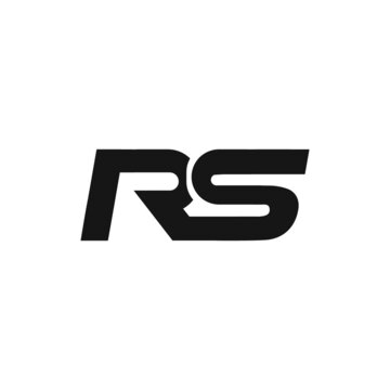 Initial letter rs or sr logo design template