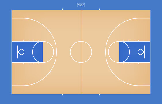 Basketball Court Background. Basketball Field. Vector.
