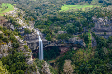 Beautiful waterfall (Salt del Molí Bernat, Catalonia, Spain)