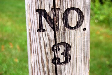 Post Marking Number Three