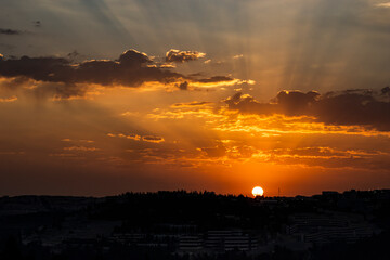 Sunrise over Jerusalem, Israel