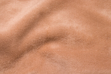 Texture of brown alpaca wool close up