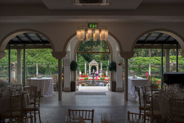 Interior of wedding venue