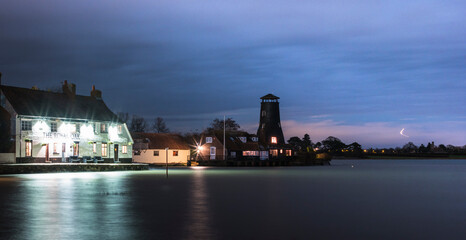 Langstone Harbour at Night, Near Chichester