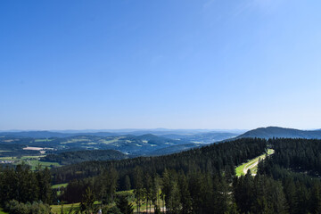 View over the mountains in the Czech Republic, Lipno lake