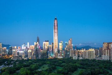 Fototapeta premium Shenzhen Futian CBD night scene