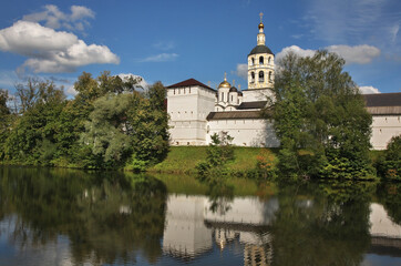 Fototapeta na wymiar Monastery of St. Paphnutius - Pafnutyevo-Borovsky monastery in Borovsk. Kaluga oblast. Russia