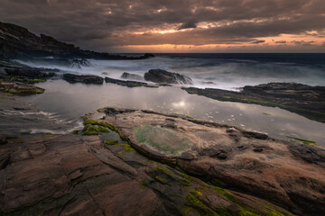 Obraz premium Jaizkibel mountain coast, next to Hondarribia, Basque Country. 