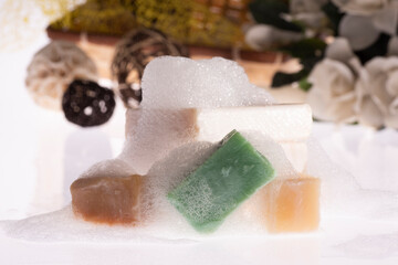 sapone ,schiuma e colori 
