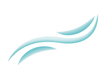 Logo de olas y agua en fondo blanco.
