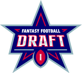 Fantasy Football Draft Logo © Vectorloop