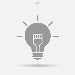 Light bulb icon. Lamp sign and symbol. Vector.