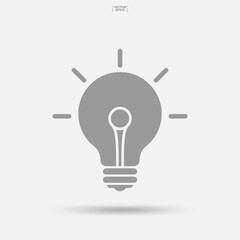 Light bulb icon. Lamp sign and symbol. Vector.