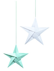 Obraz premium A decorated paper stars haning with string