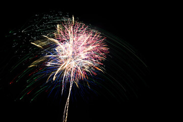 Abstract firework in the night sky