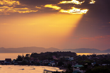 God light over small cape at Pala beach