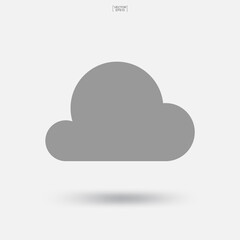 Clouds icon. Cloud storage sign and symbol. Vector.